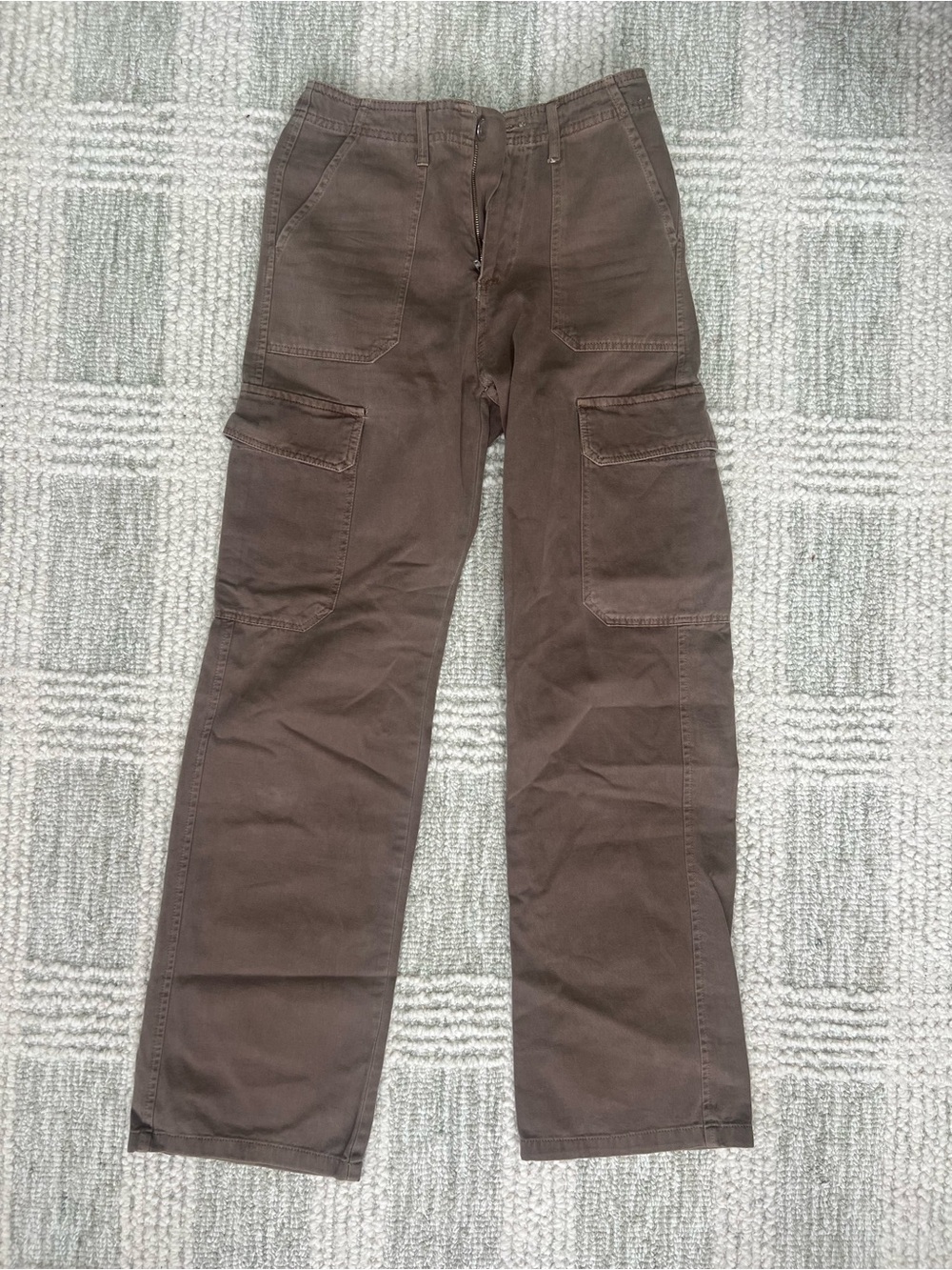 Zara Women's Brown Cargo Pants with Utility Pockets